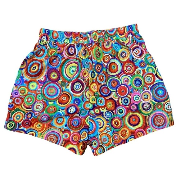 Geometric multicolor circle Shorts - Picture 1 of 3